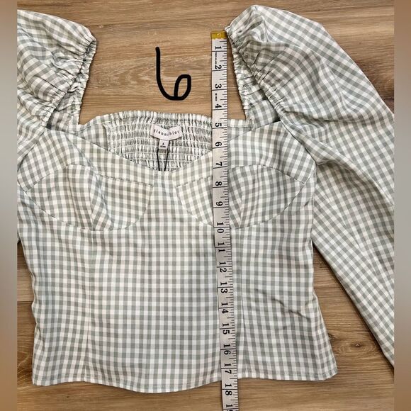 GIANNI BINI Kelsi Gingham Bustier Top - Picture 7 of 16